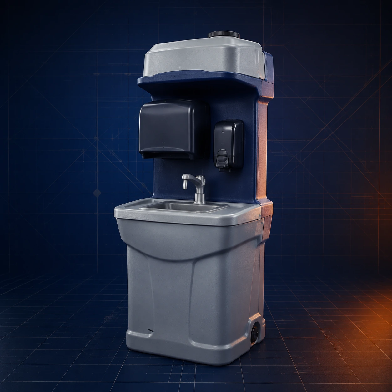 Portable handwashing station for a temporary site